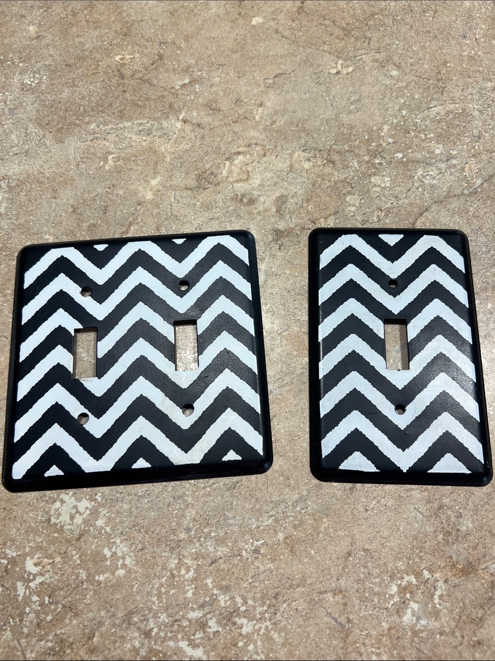 Hobby Lobby Black and White Chevron Switch Plate Covers